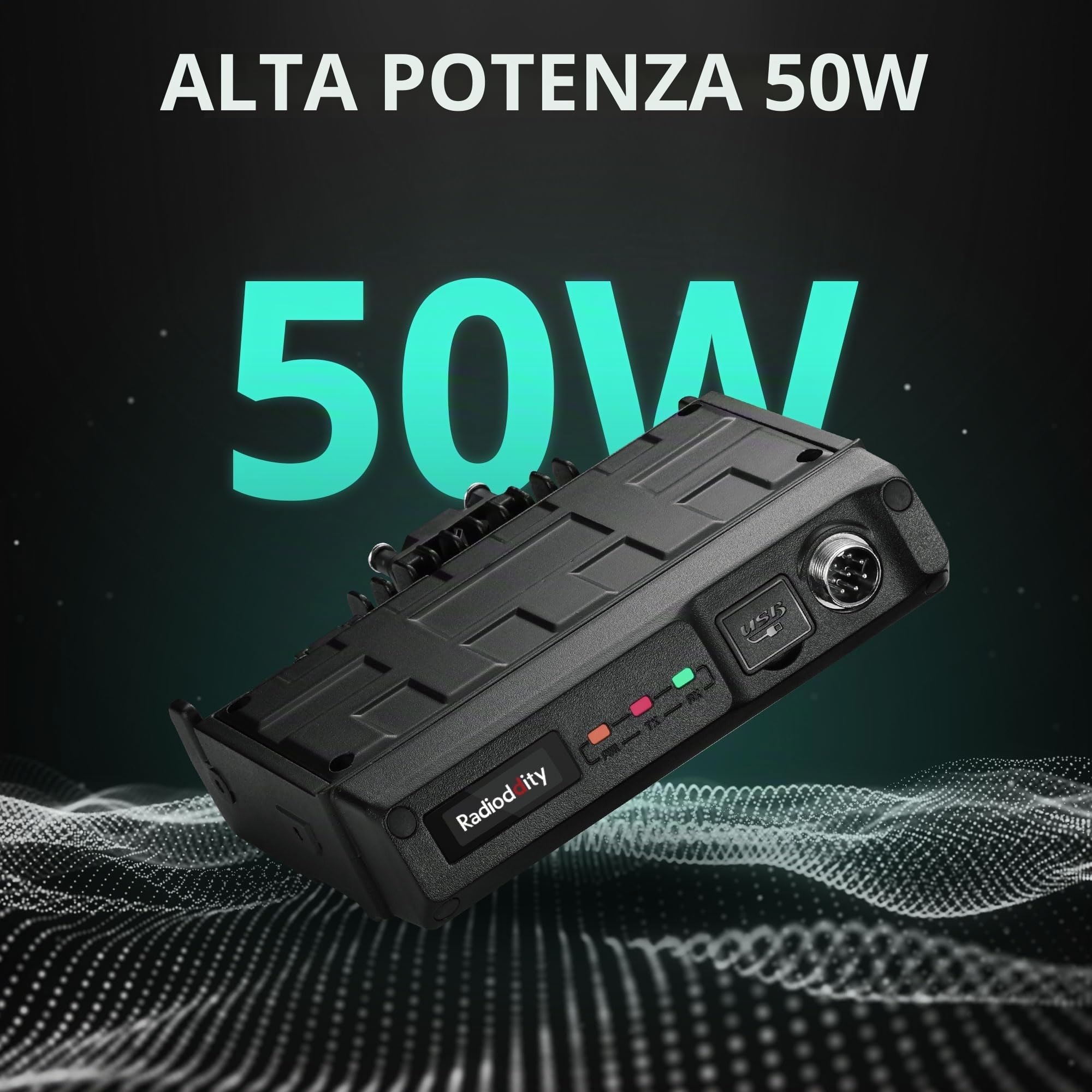 Radioddity DB50-B 50W Ricetrasmettitore mobile dual band, ricetrasmettitore radioamatoriale VHF-UHF con BT KISS TNC, programmazione APP, GPS e APRS per fuoristrada, trasporto su camion e emergenze