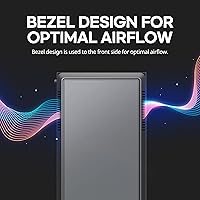 Vista 3 de Zalman S4 Mid-Tower ATX PC Case, 2 ventiladores de 4.724 in incluidos, panel lateral teñido acrílico, soporte ATX/mATX/Mini-ITX