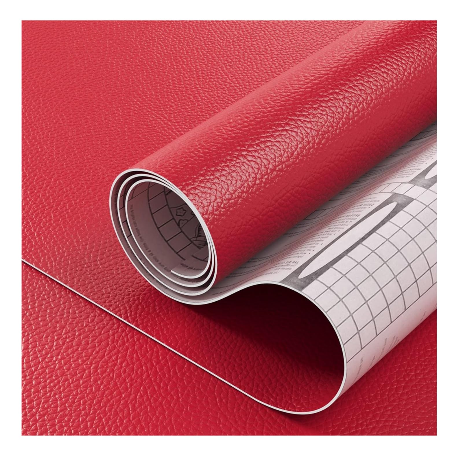 Cuero Adhesivo Kit De Parches De Reparación De Cuero Rojo Para Muebles, Cinta Autoadhesiva De Cuero Recortable, Adhesivo De Vinilo Para Tapicería, Para Sofás, Asientos De Coche(500X90cm)