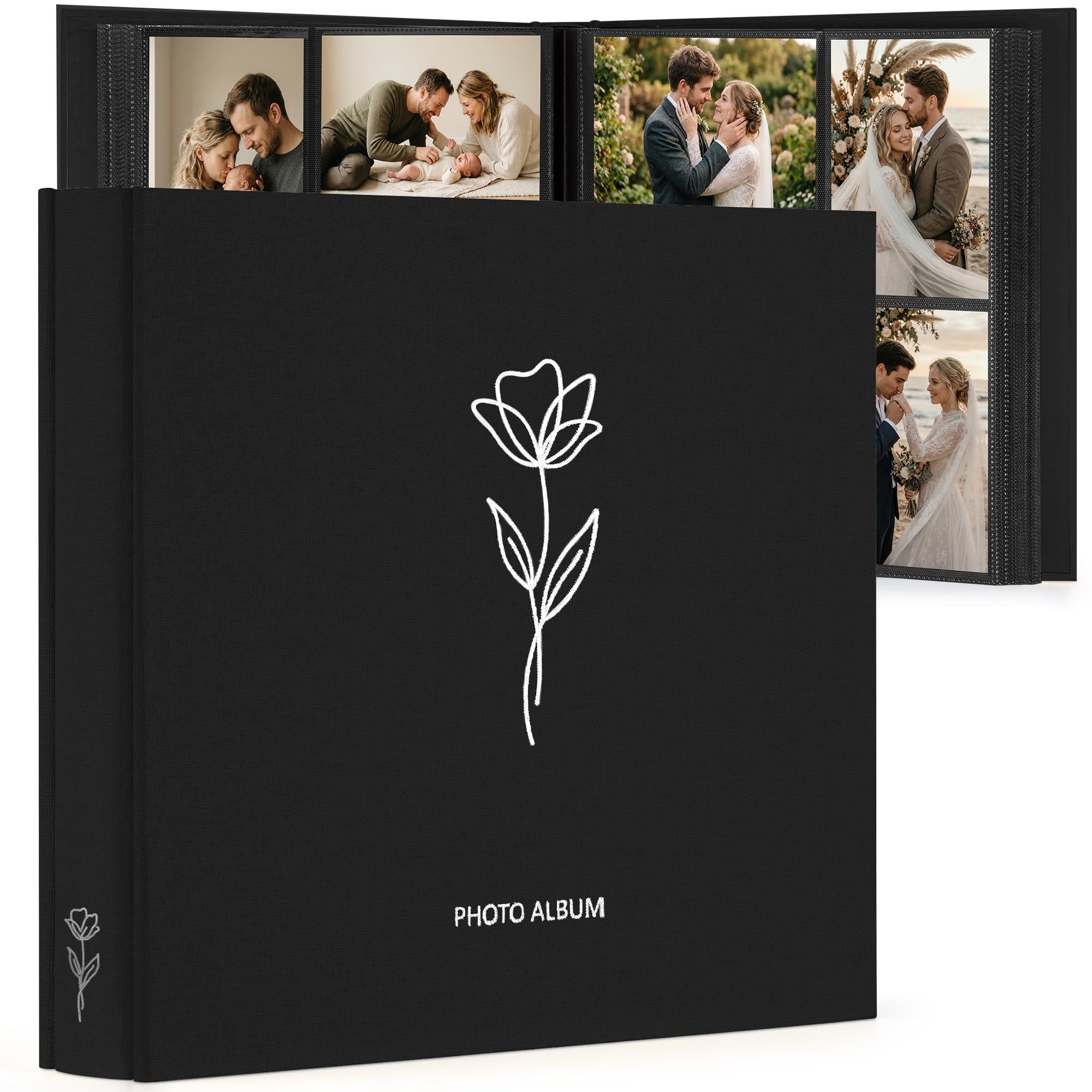 Fotoalbum 10x15cm für 600 Fotos, Großes XXL Leinen-Hardcover Einsteckalbum