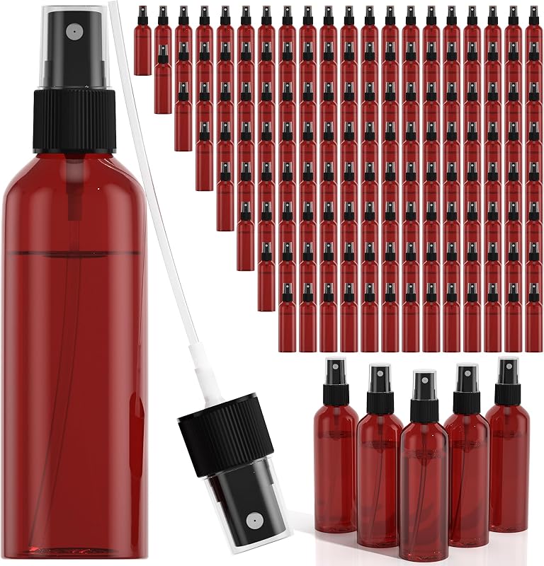 Frascos spray EVANCENT com névoa fina, 120 mL, vermelhos, Pacote com 50