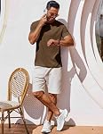 COOFANDY T Chemise manches courtes Col d'équipage T-Shirt Casual Summer Classic Basic Tee Chemises pour homme