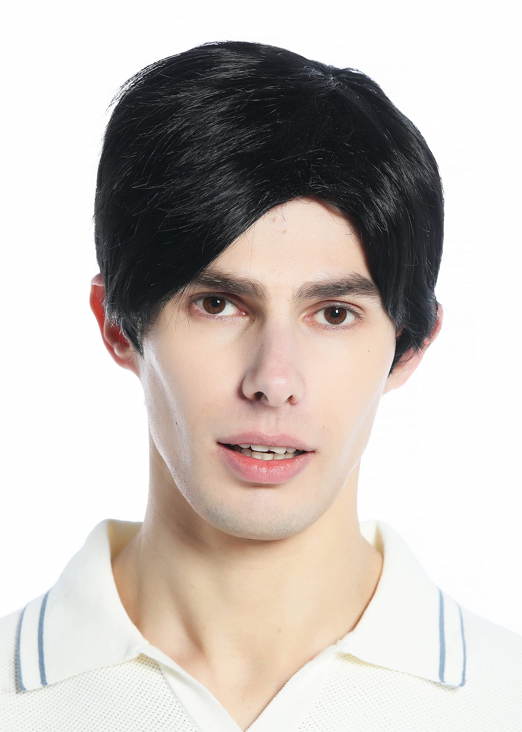 WIG ME UP - M230-1 Wig Man's Men short straight parting parted black, deep black (1) - Image 3