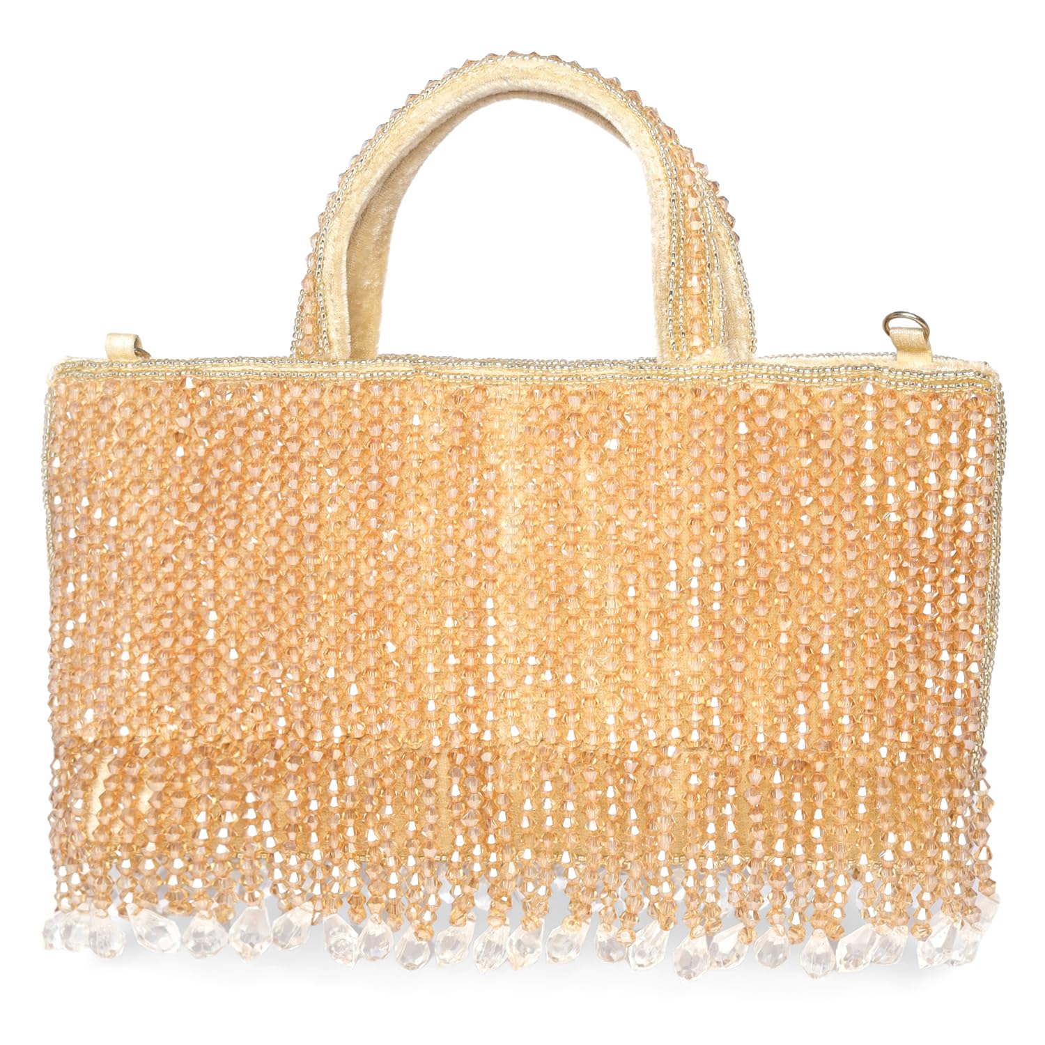Cream Beads Clutch Purse for Women Girls Fancy Handmade Ethnic Handbag Bridal Clutch-image-30