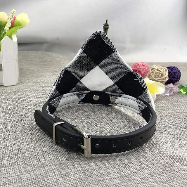 Foto 5 de 7 de Newtensina Tartán Pañuelo para Perros Lindo Perrito Pañuelo Ajustable Perrito Collar Bufanda para Perros