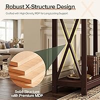 Vista 44 de ZENY Mesa consola, mesa de entrada, mesa de sofá estrecha con estantes de 2 niveles, mesa de entrada para sala de estar, entrada, pasillo, vestíbulo