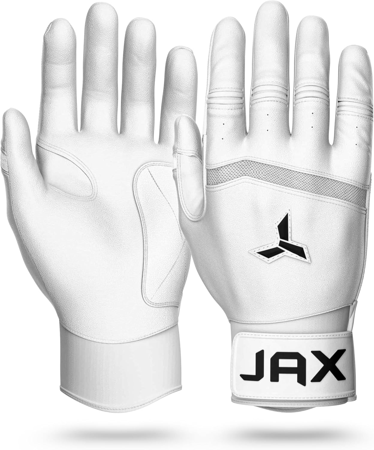 JAX Batting Gloves | Pro Cuff Leather Batting Glove | Baseball & Softball | Optional Web-Tech | Multiple Colors
