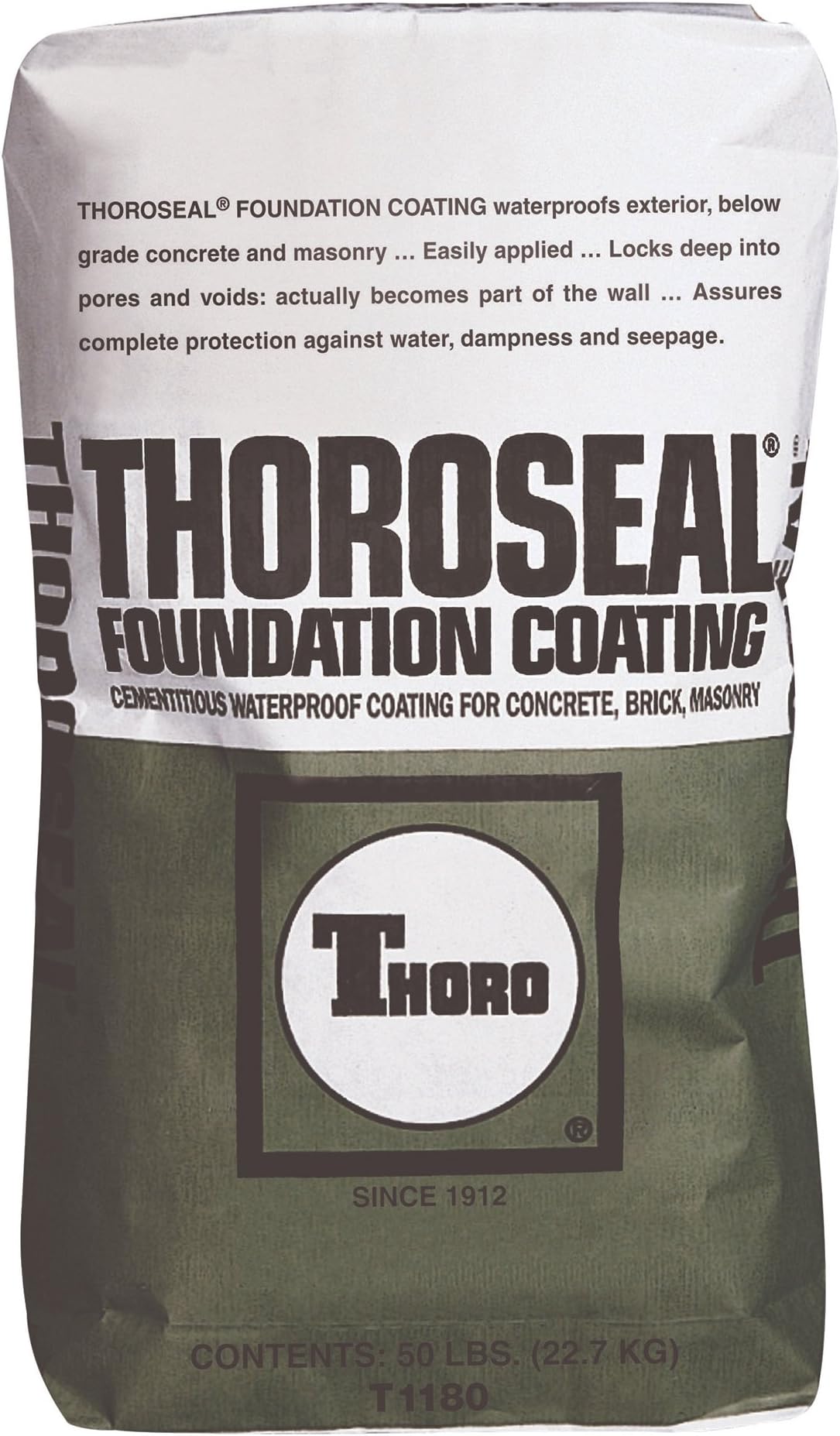 Thoro T1180 Gry Seal Foundation Coating, 50 lb