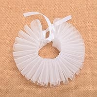 Vista 16 de GRACEART Elizabethan Dickens Ruff Cuello Payaso Collar Elizabeth Muñeca Ruffs Ruffle Cuff Bandas A-collar blanco(1 pieza)