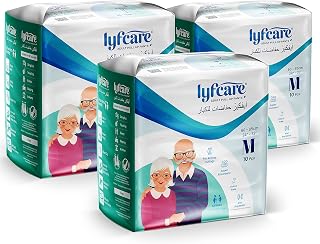 Lyfcare Adult Diapers Medium Size (M) - 30 Units (Pack of 3) | Unisex Diapers Pants Style | Waist (60-85 cm) | Wetness Ind... Price In India