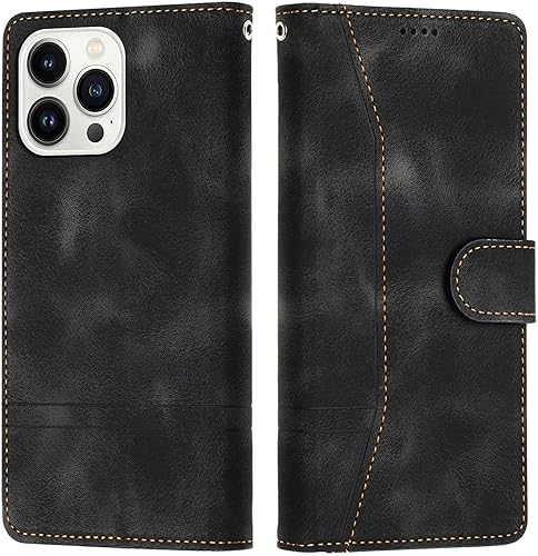 Miniatura 8 de Wallet Case for iPhone 16/16 Pro/16 Plus/16 Pro Max, PU Leather Flip Case with Kickstand Card Slots Magnetic Closure Shockproof TPU Inner