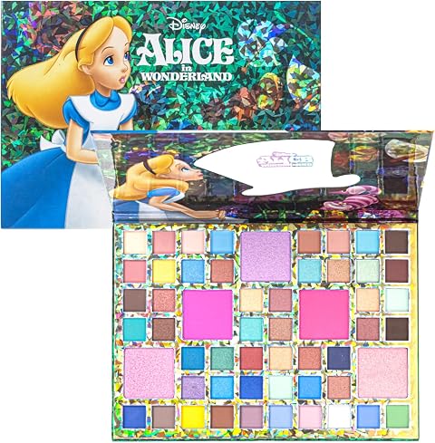 Alice in Wonderland 55-Well Face Palette, Eyeshadow, Ages 13+
