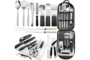 27-Piece Portable Camping Kitchen Utensil Set: Savor Culinary Delights in the Great Outdoors