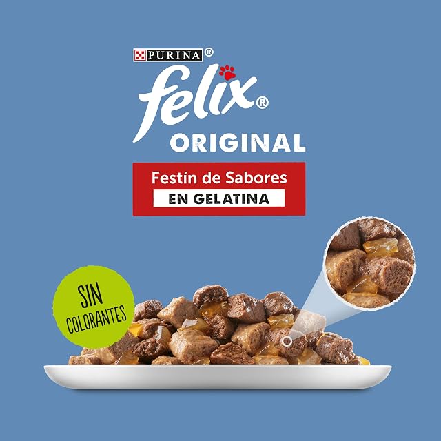 Foto 3 de 7 de Felix Original comida húmeda gato 72x85 g