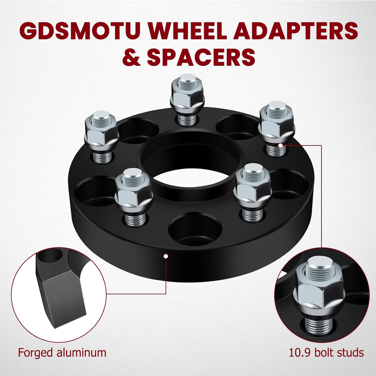 1" Hubcentric Wheel Spacers 5x4.5 to 5x4.5 Fits for Altima Maxima Sentra Murano Quest Rogue (4PC)