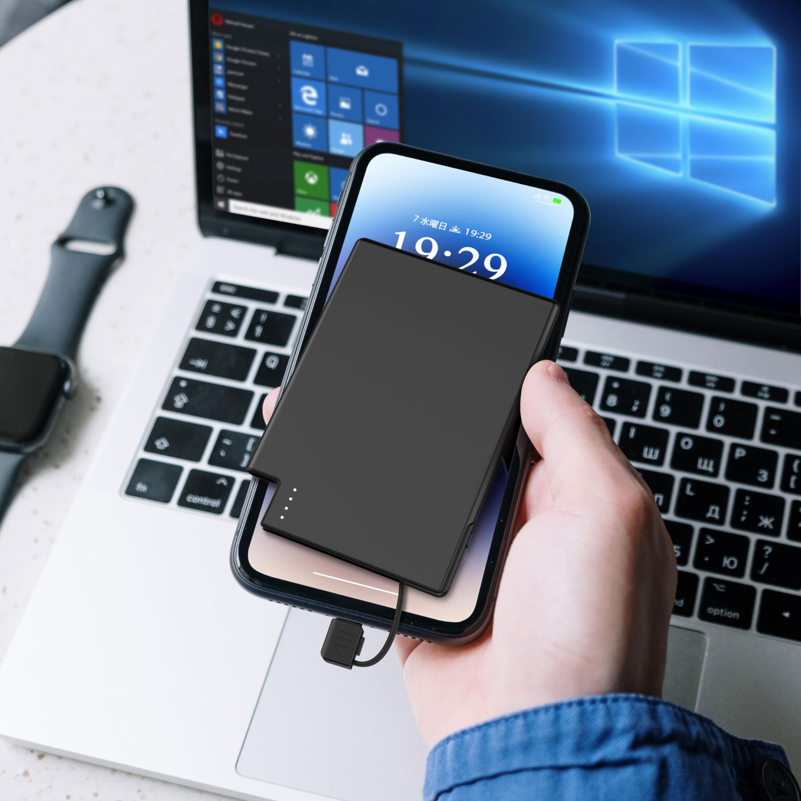 Amazon | TNTOR モバイルバッテリー 軽量 小型 iPhone 14/13/12対応