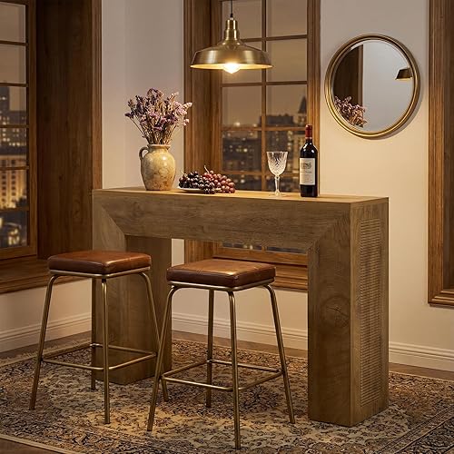 Miniatura 8 de Tribesigns Mesa consola de entrada de 43.3 pulgadas, mesa de sofá de madera de granja detrás del sofá, consola moderna y pequeña con diseño