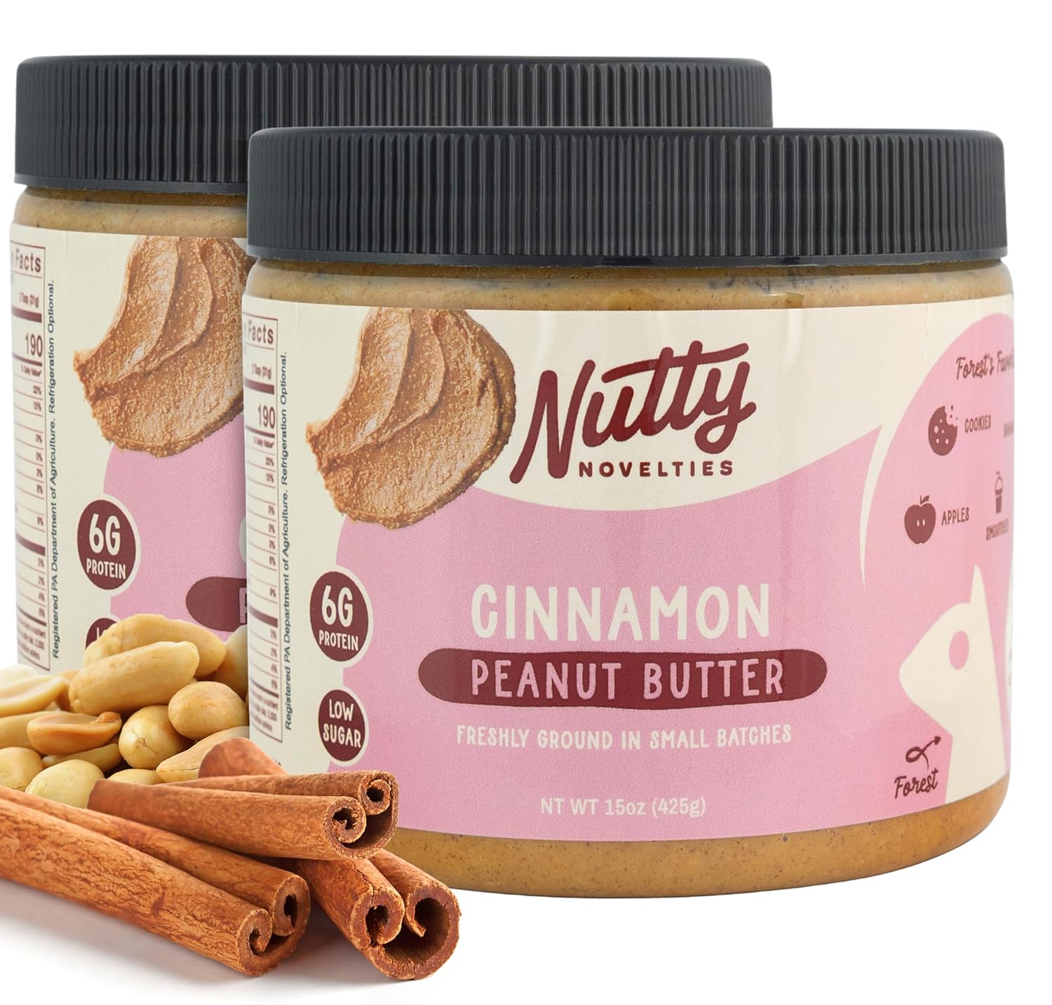 Mantequilla de Maní con Canela Nutty Novelties - 2 x 15 oz