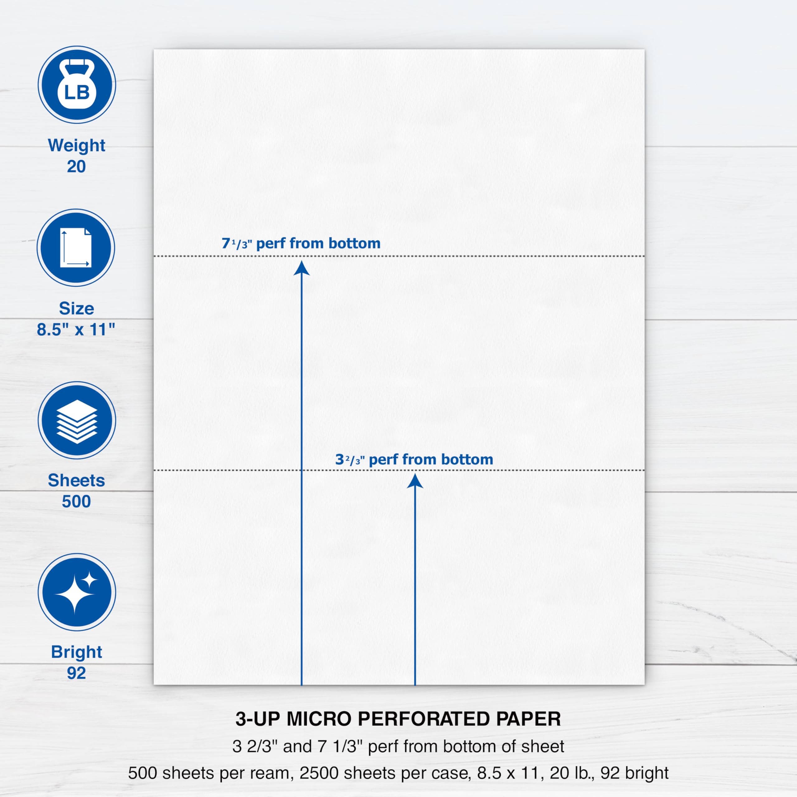 Amazon.com : PrintWorks Professional 3 Part Perforated Paper 8.5