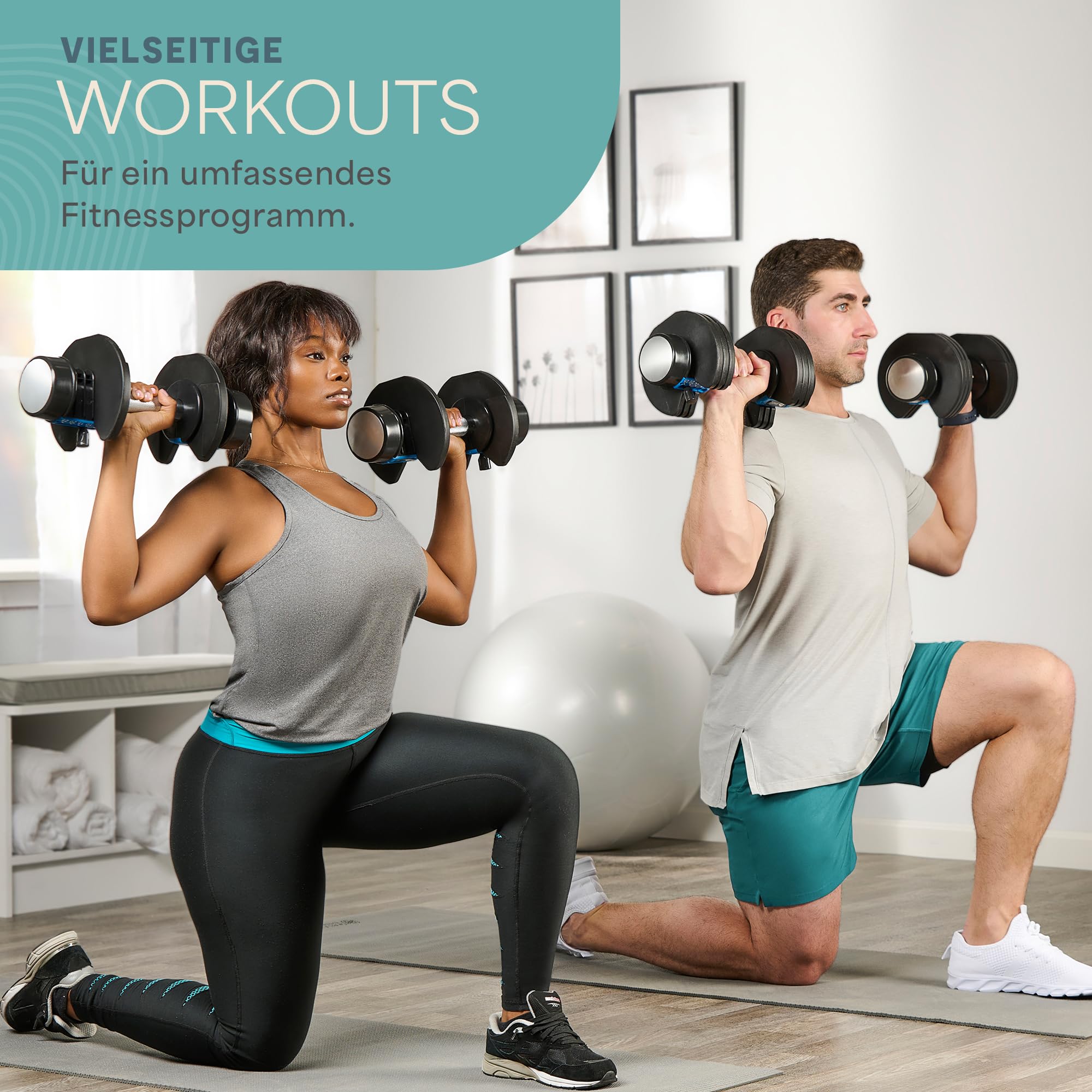 Lifepro verstellbare Hanteln und Gewichte fur das Heim-Fitnessstudio, Schnellverstellung