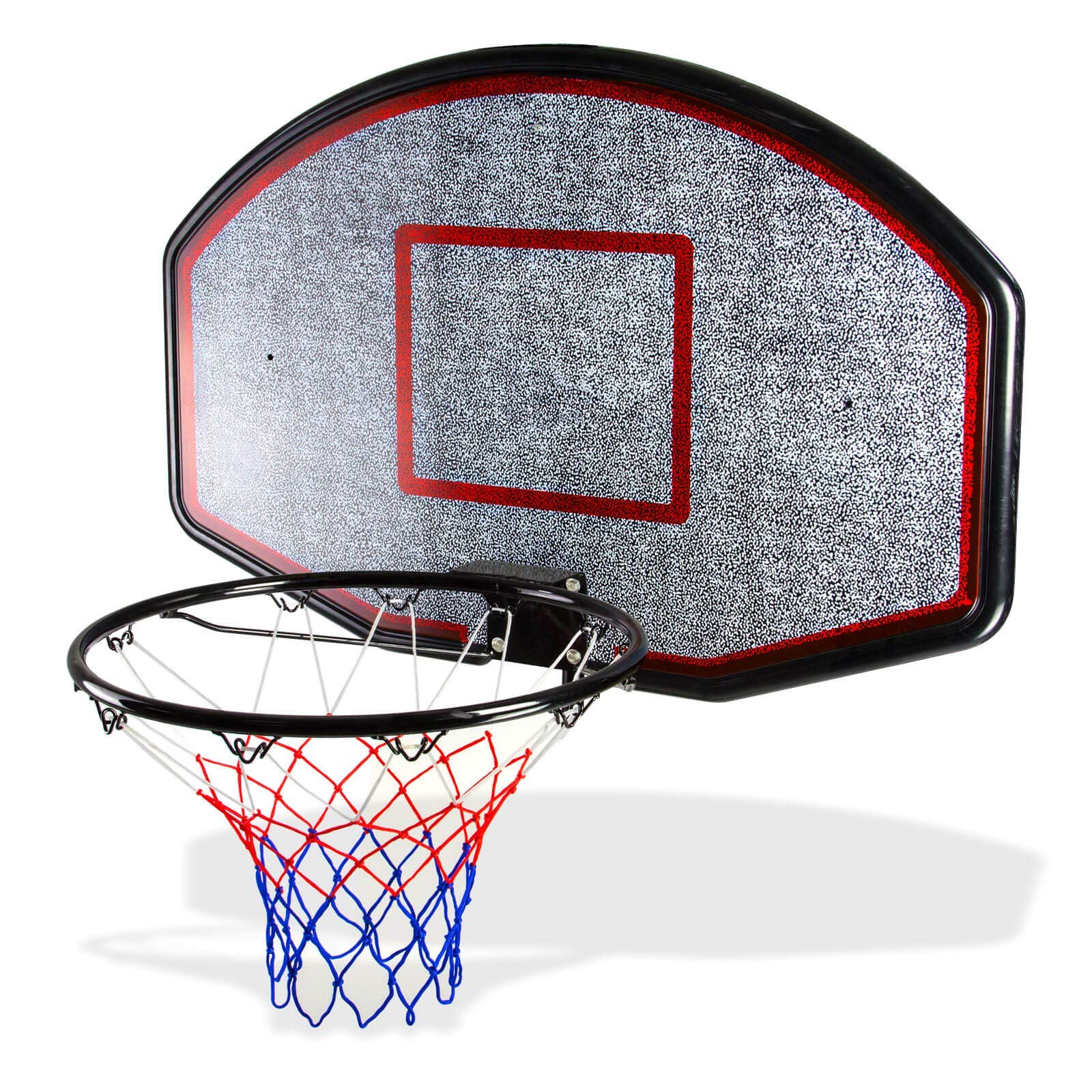 DEMA Basketballkorb mit Brett, Ring und Netz – Komplett Set für Outdoor & Indoor, verstellbare Höhe