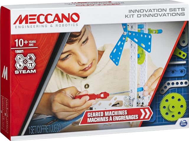 Foto 8 de 8 de Meccano 6047097 - Kit de invenciones con Engranajes, con 2 Herramientas y 1 Perforadora Maker Tool