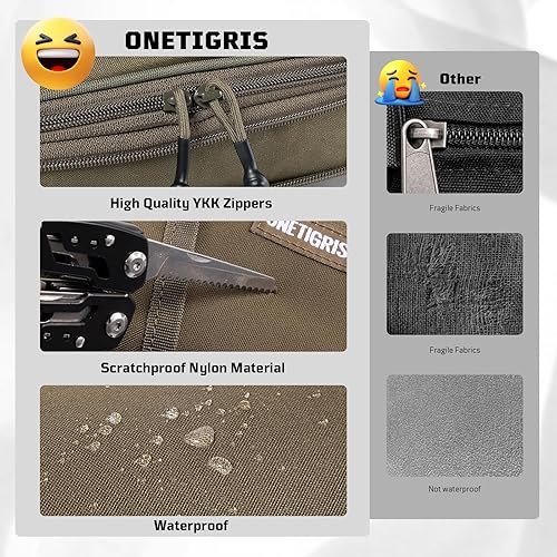 Miniatura 8 de OneTigris Estuche para lápices - Estuche para lápices para niños y niñas, suministros de oficina, papelería, organizador con cremallera,