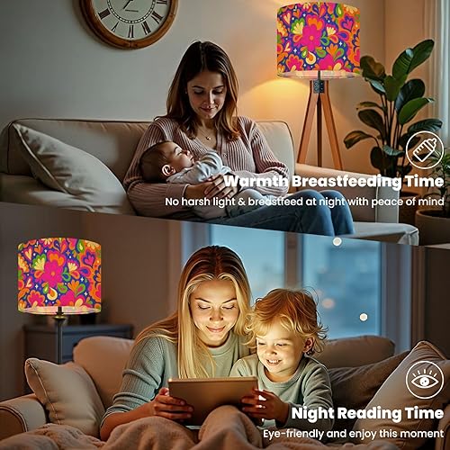 Miniatura 5 de Drum Lamp Shade Retro groovy 60s 70s seamless Old school psychedelic hippie design Lampshade for Floor Lamps Table Lamps Pendant Light 11"x8.9"