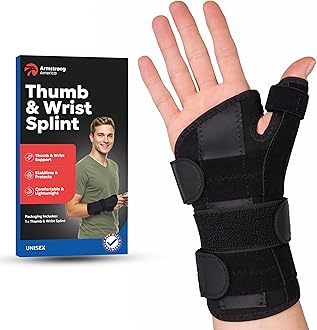 Thumb Splint & Wrist Brace | Carpal Tunnel Wrist Splint with Trigger Thumb Brace Spica | Stabilizer & Support For Tendonitis Pain, Arthritis, CMC, Tenosynovitis, De Quervain Women Men SM/MED RIGHT HAND