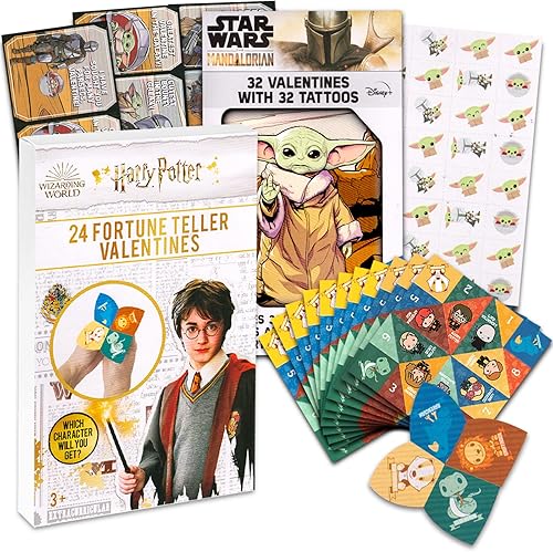 Tarjetas de San Valentín de Harry Potter para niños compañeros de clase 56 tarjetas de intercambio de San Valentín de Harry Potter con tarjetas de