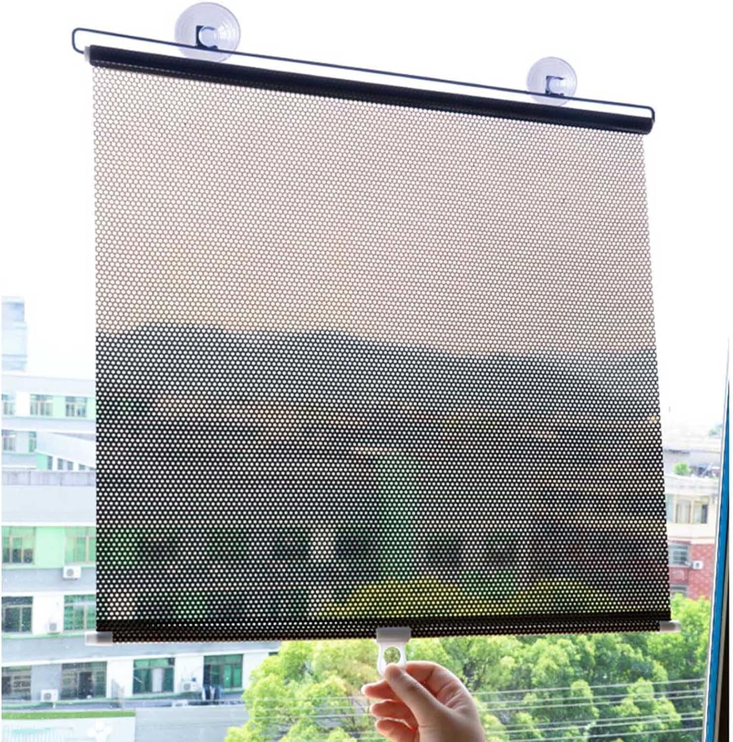 Kit De Billes élastiques Pour Stores Enrouleurs - 2x Supports Manivelle Sans Fil Universel Noir