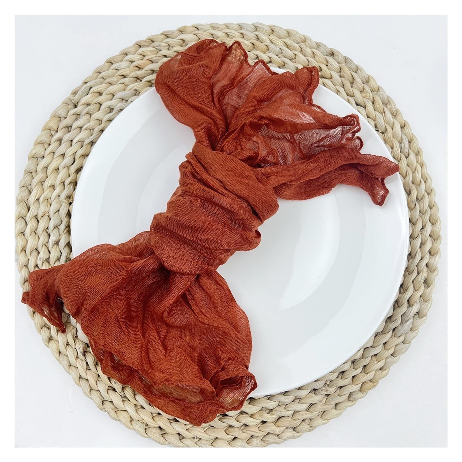 Cotton Cloth Napkins Gauze, 4 Pcs Multicolor Cheesecloth Napkins(4pcs Rust)