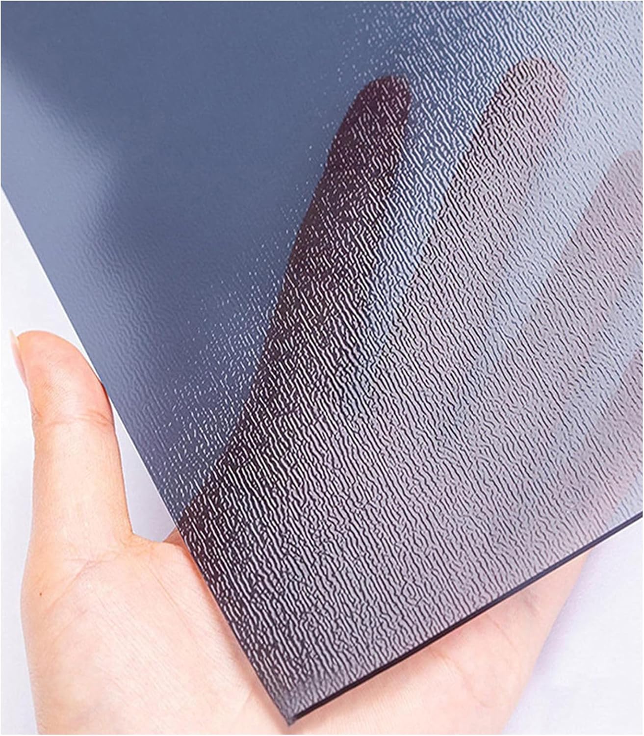 Black Clear Table Protector,2mmFrosted Office Desk Mats,16x30Inch Waterproof Plastic Tablecloth,Transparent PVC Table Desk Pad Writing Mat Protector for Office and Home Easy to Be Cut