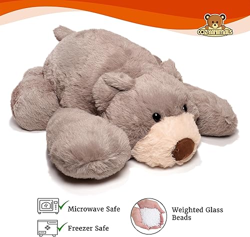 Miniatura 6 de COZYANIMALS - Oso de peluche con peso de 3.5 libras y 20 pulgadas, juguete de almohada de felpa para adultos, adolescentes, niños, Warmies aptos