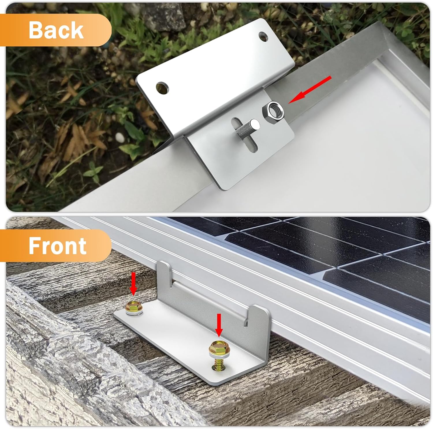 32 Units Solar Panel Mounting Z Brackets Lightweight Aluminum Corrosion,Solar Panel Mounting z Bracket, Supporting for RV, Roof, Boat,Wall and Other Off Gird Roof
