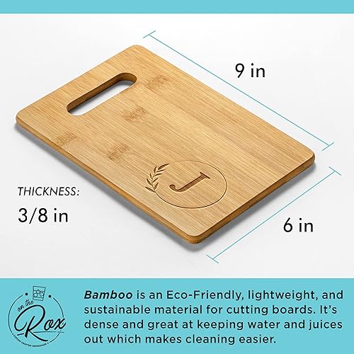 Vista 107 de Tablas de cortar personalizadas – Tabla de cortar pequeña con grabado con monograma (F) – Tabla de cortar de bambú personalizada de 9 x 6 pulgadas