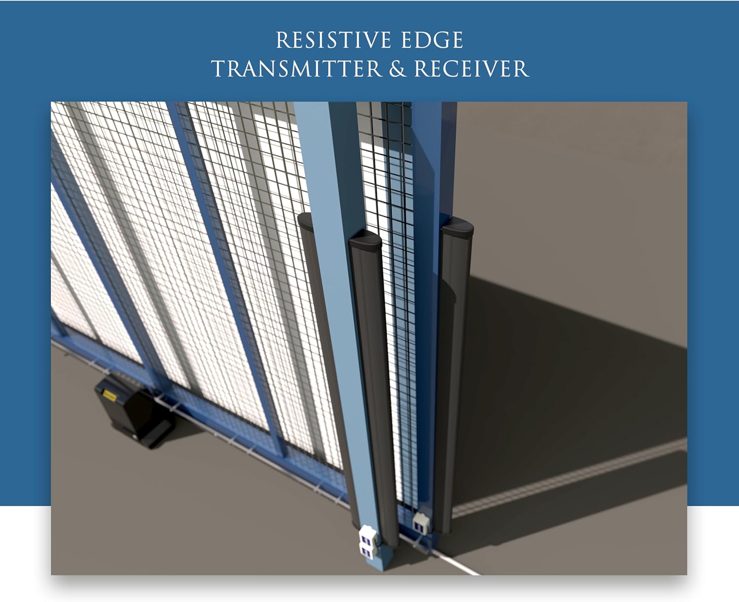 Blütezeit Wireless Safety Edge – Universal Pressure-Sensitive Edge for Swing, Sliding & Garage Gates with Instant Reverse, Transmitter & Receiver Included