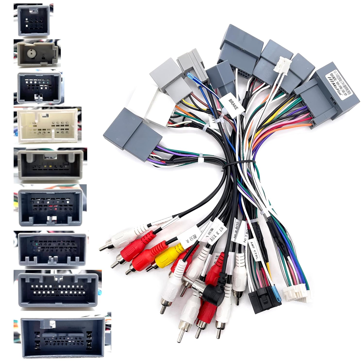 16pin Car Stereo Radio Power Retrofit Wiring Harness fits for Honda CRV CIVIC 2012 2013 2014 Fully compatible, regardless of High or Low configuration, support factory Amplifier, Camera, SWC, USB, AUX