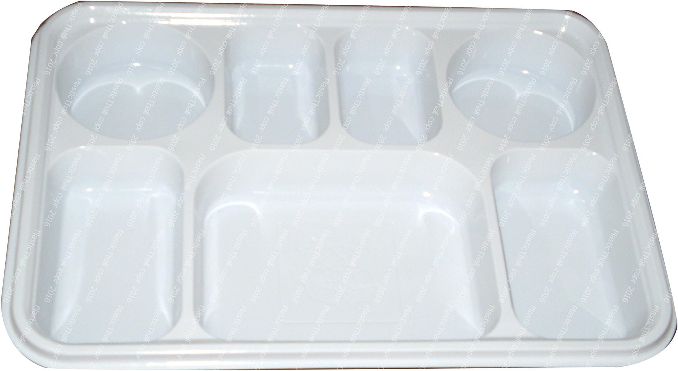Seven Compartment Disposable Plastic Plate or Thali - 50 Plates