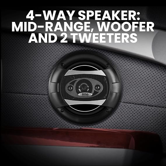 BOSS AUDIO P65.4C Phantom 6.5 4-way 400-watt Full Range Speakers by BOSS Audio