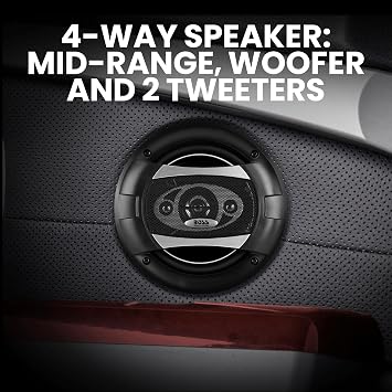 BOSS AUDIO P65.4C Phantom 6.5 4-way 400-watt Full Range Speakers by BOSS Audio