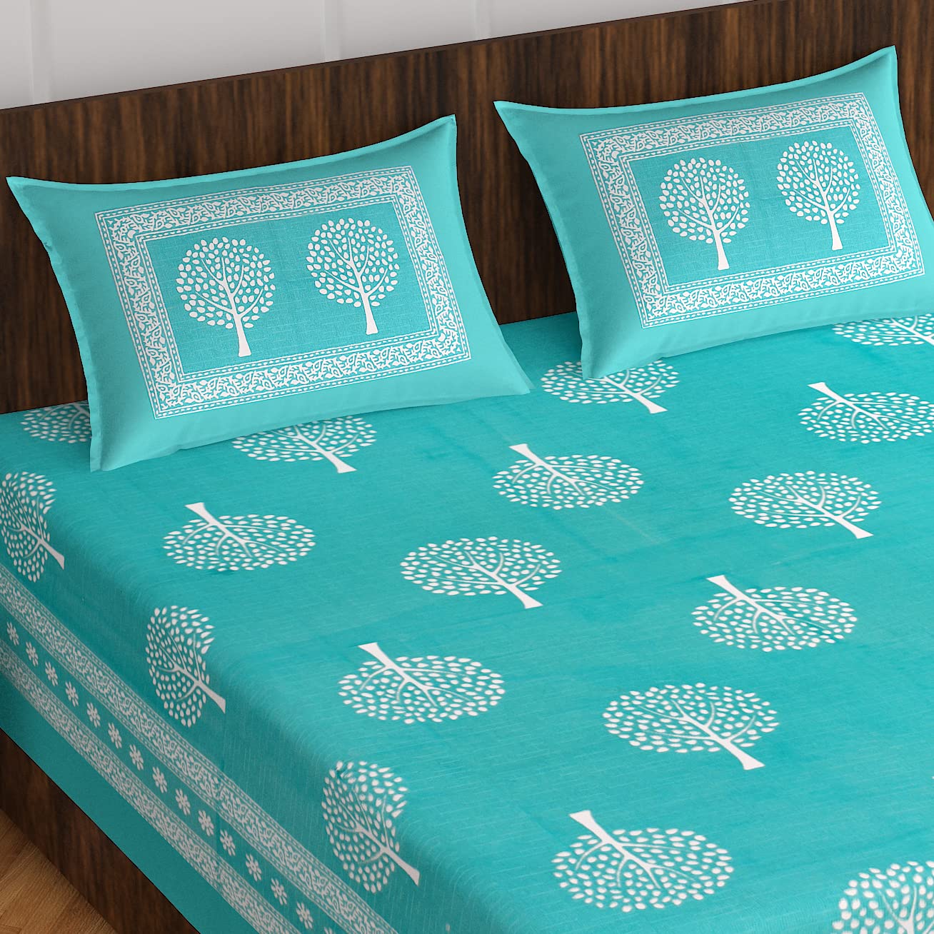Cotton bedsheet for Double Bed Rajasthani Jaipuri Traditional Floral Double Bedsheet with 2 Pillow Covers -Multicolor1118 (B0D2Y7KSK1) Amazon Price History, Amazon Price Tracker