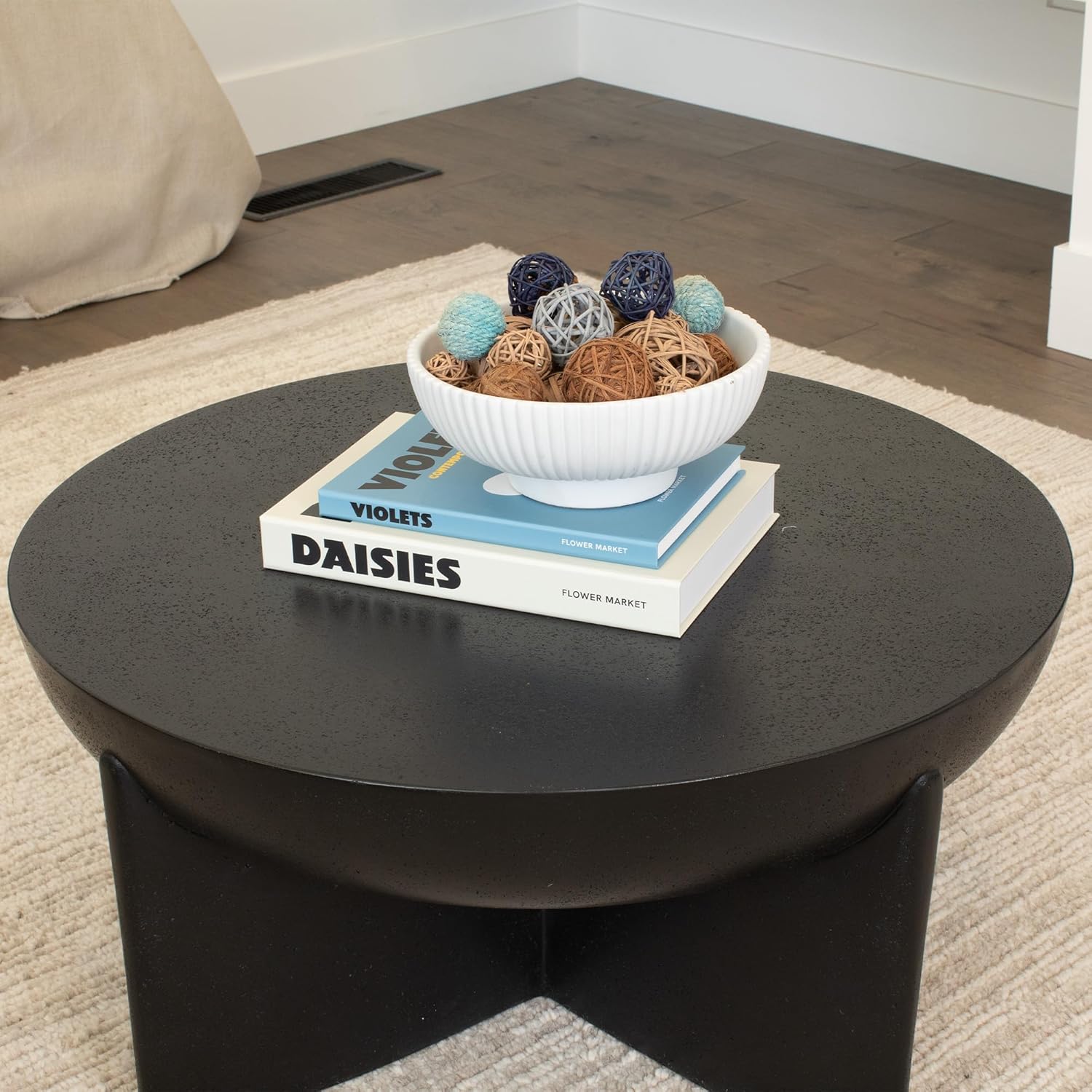 Decorative Concrete Fruit Bowl For Kitchen Counter Or Table Decor – Premium Quality Large Key Bowl Elevates Your Modern/Farmhouse Home Decoration, Showcasing Fruit or Seasonal Centerpieces in Style