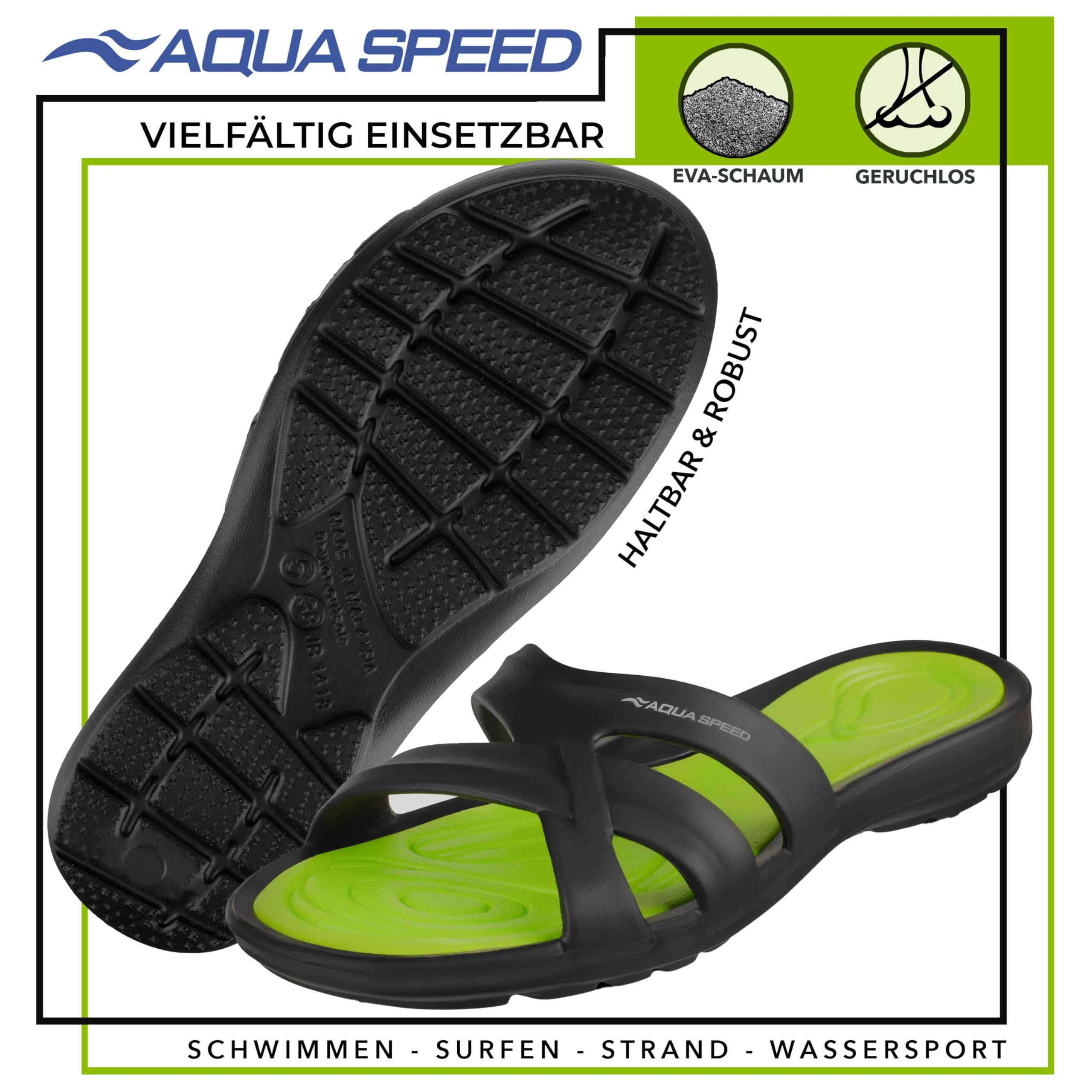 Aqua Speed - Set - Bathing slippers PANAMA + microfibre towel | Ladies | Shower sandals | Bathing slippers