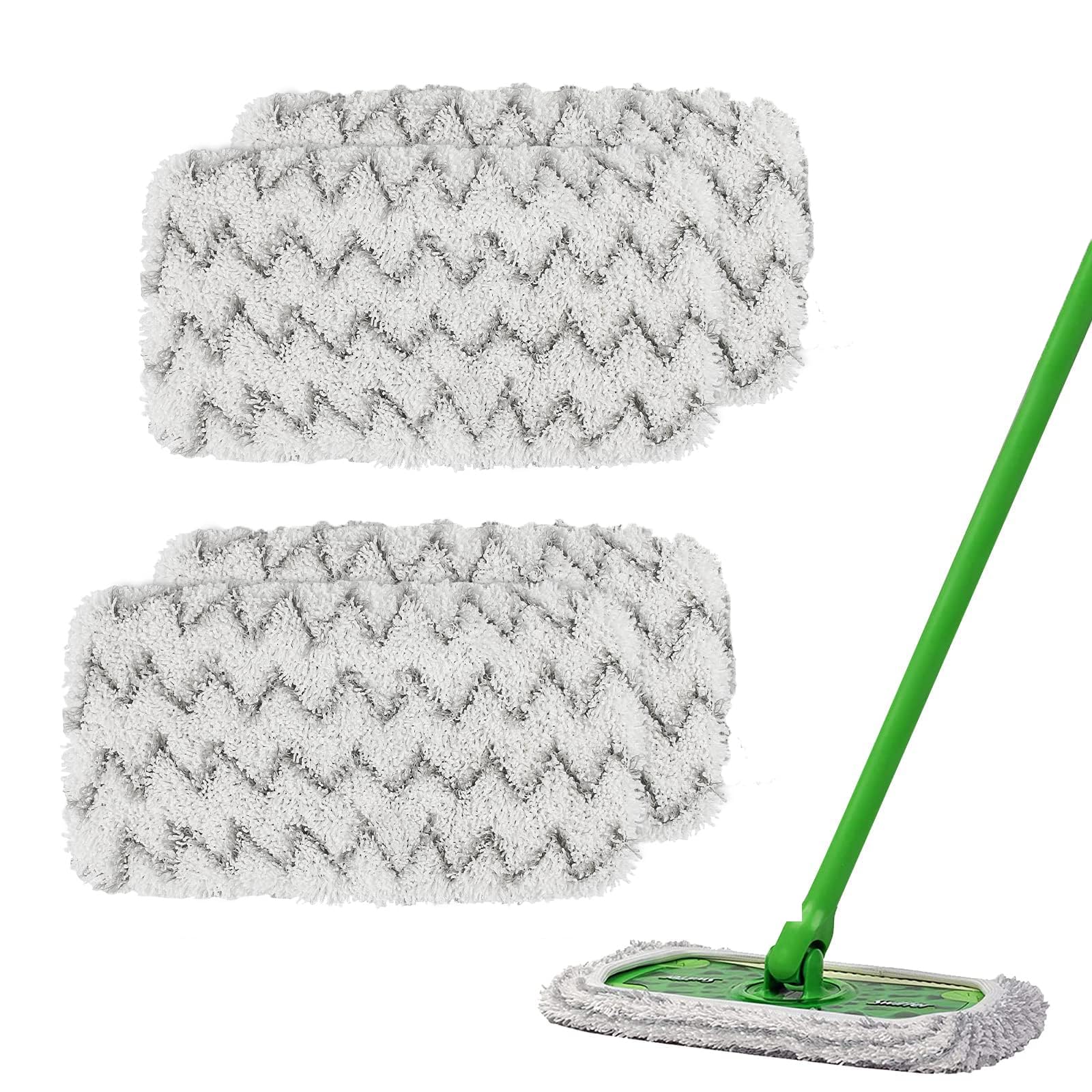 Sponsored Ad – 4PCS Reusable Microfiber Refills Compatible with Swiffer Sweeper Mops, 10 Inch Washable Swiffer Pads Flat Microfiber Mop Refills Sustainable Floor Cleaning Pads for Dry/Wet Use Household Cleaning
