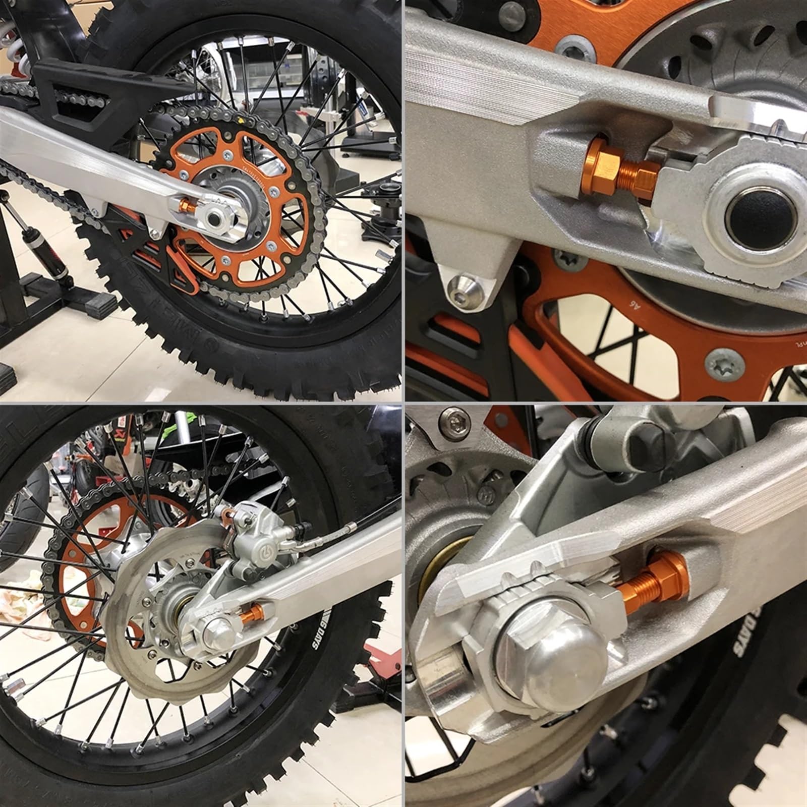 Blocchi Regolazione Mandrino Assale Posteriore APICO Per KTM SXF, SX-F, XC-F 250 350 450 (13-22)