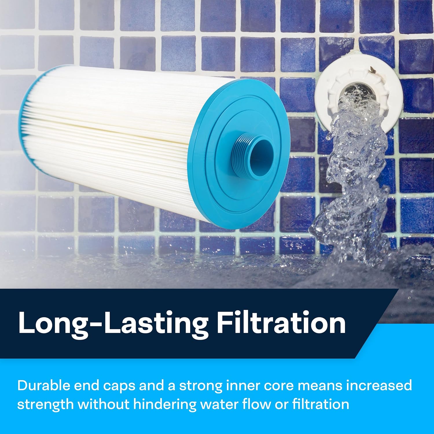 SpiroPure Replacement for Unicel 6CH-45 Filbur FC-0330 Pleatco PTL45W-P-4 Hot Tub Spa Pool Filter Replacement Cartridge