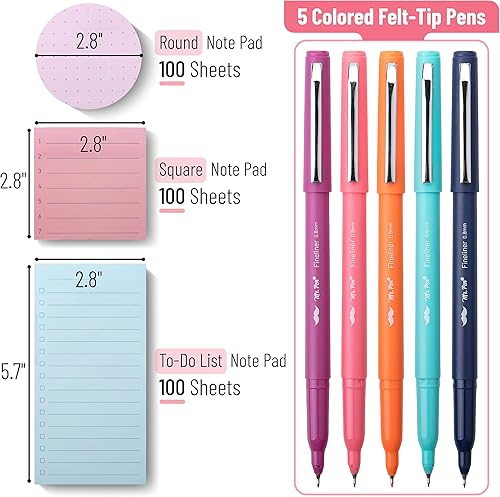 Miniatura 2 de Mr. Pen - Caja de regalo con notas adhesivas, 305 piezas, colores pastel, juego de notas adhesivas, notas adhesivas para planificador, notas