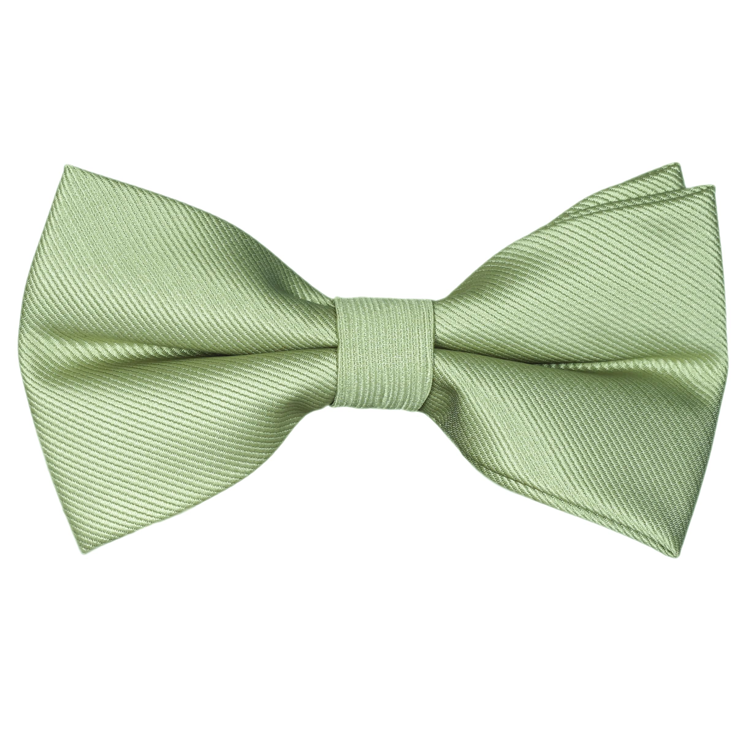 Pre-Tied Adjustable Solid Tuxedo Bow Tie for Boys and Men