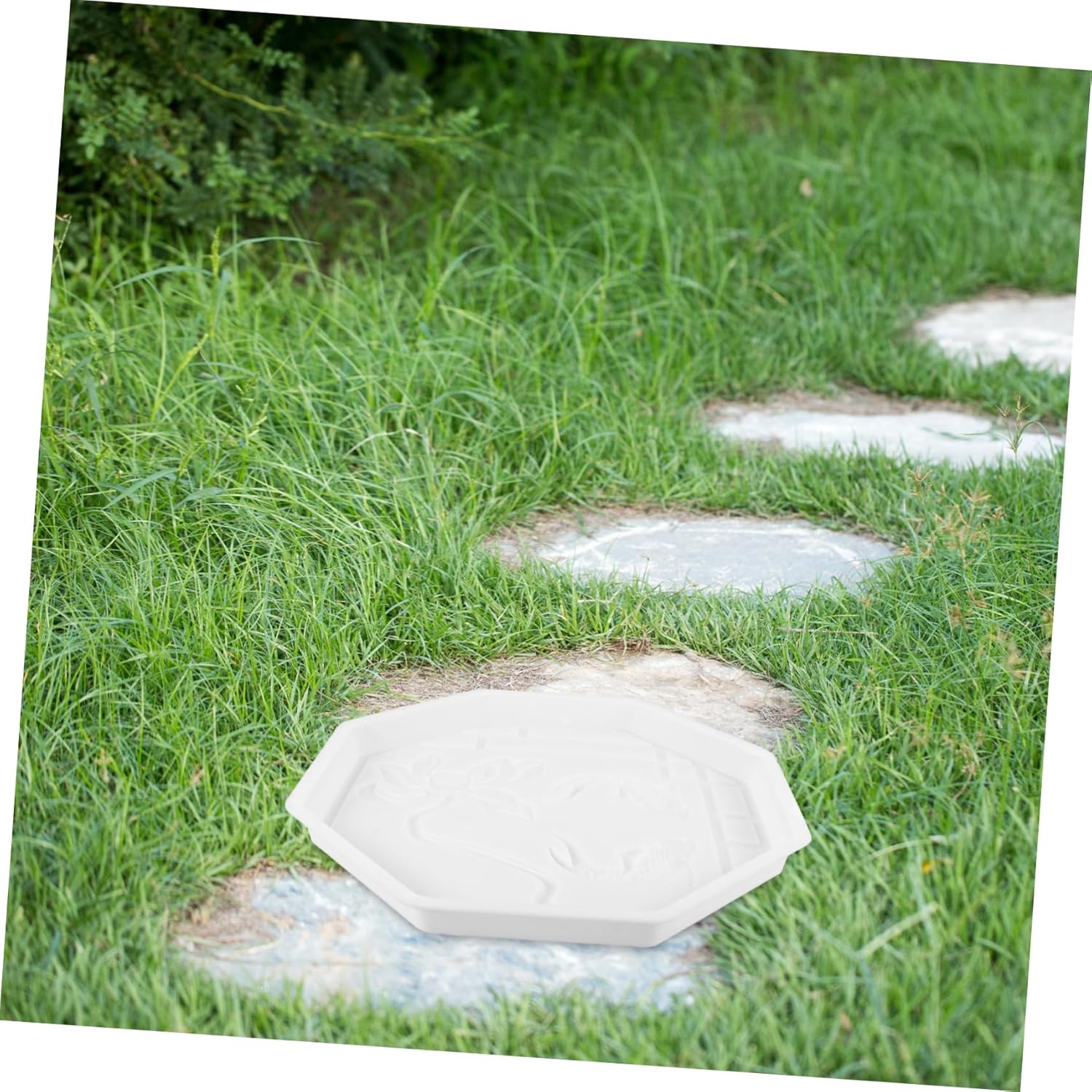 Mikikit Concrete Paving Molds Octagonal Stepping Stones DIY Brick Molds Reusable Plastic Path Maker for Garden DIY Pavement